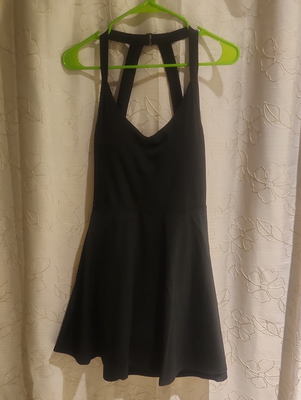 Black Activewear TennisDress W/cutout Back- shorts Underneath